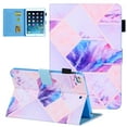 thumbnail image 1 of iPad Mini 5 Case, Mini iPad Case 4th Gen, iPad Mini 1 2 3 Case, Allytech PU Leather Flip Stand Auto Sleep Wake Pencil Holder Protection Case Cover for Apple iPad Mini 1 2 3 4 5, Purple Grid, 1 of 5