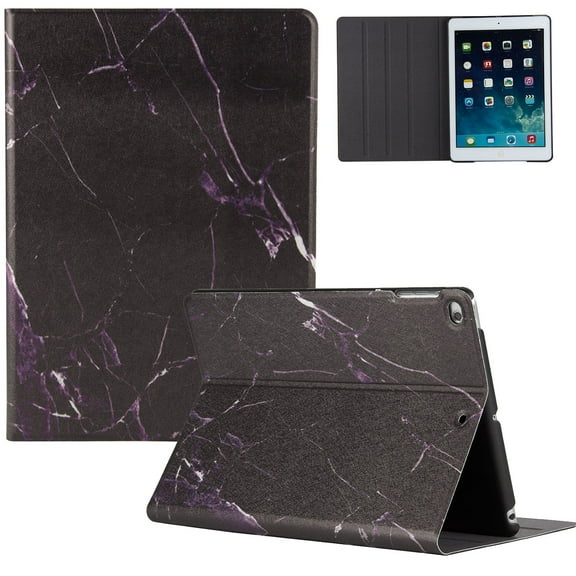 iPad Mini 5 Case, iPad Mini 4 Case, Allytech Slim Fit Lightweight Scratch Resistant Smart Cover Auto Sleep Wake Kickstand Shockproof Case Cove for Apple iPad Mini 5th 4th Generation, Black Marble