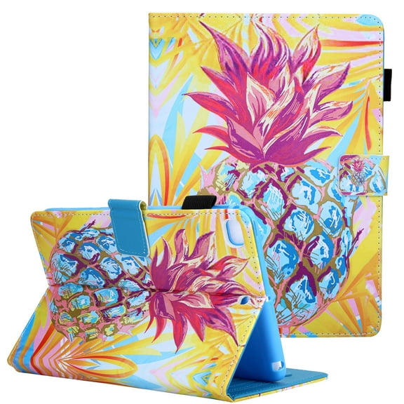 iPad Mini 5 Case, iPad Mini 4 Case, iPad Mini 1 2 3 Case, Allytech Slim Fit PU Leather Kicsktand Folio Pencil Hoder Shockproof Auto Sleep Wake Case Cover for Apple iPad mini 1 2 3 4 5,Pineapple