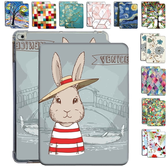 iPad Mini 5th 4th 1st 2nd 3rd Gen 7.9 [ Mini 1 2 3 4 5 ] A2133 A1538 MUXH2LL/A MUXF2LL/A MUXG2LL/A MK882LL/A MK862LL/A MK872LL/A MH3F2LL/A MH3G2LL/A MH3E2LL/A TPU Slim Printed Flip Case - Bunny Hat