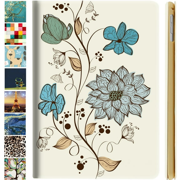 iPad Mini 5th Mini 4th Generation 7.9 Inch [ Mini 5 4 ] A2133 A1538 MK6K2LL/A MK6J2LL/A MK6L2LL/A MUQY2LL/A MUQW2LL/A Printed Smart PU Leather Flip Folio Book Cover - Watercolor Flowers