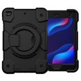 thumbnail image 1 of iPad Mini 5th/4th Generation Case, Protective Case with Pencil Holder, [Crossbody Strap], Full-Body Silicone+PC Rotatable Kickstand & Hand Strap for iPad Mini 5 / 4, Black, 1 of 10