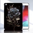 thumbnail image 1 of for iPad Mini 5th Generation 2019 7.9" Floral Pattern Case, Luxury Ultra Slim Flexible Lightweight Anti-Fingerprint Drop Protective Heat Dissipation with Soft TPU Back Cover, Black Rose, 1 of 6