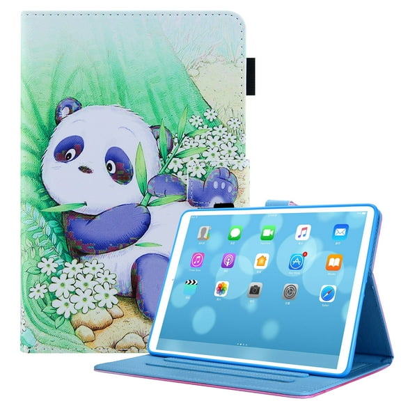 iPad Mini 6 2021 Case 8.3", iPad Mini 6th Gen Cover 2021, Allytech Cartoon Cute PU Leather Soft Rubber Shockproof Multi-Angle Viewing Kickstand Card/Pen Holder Smart Case, Eating Panda