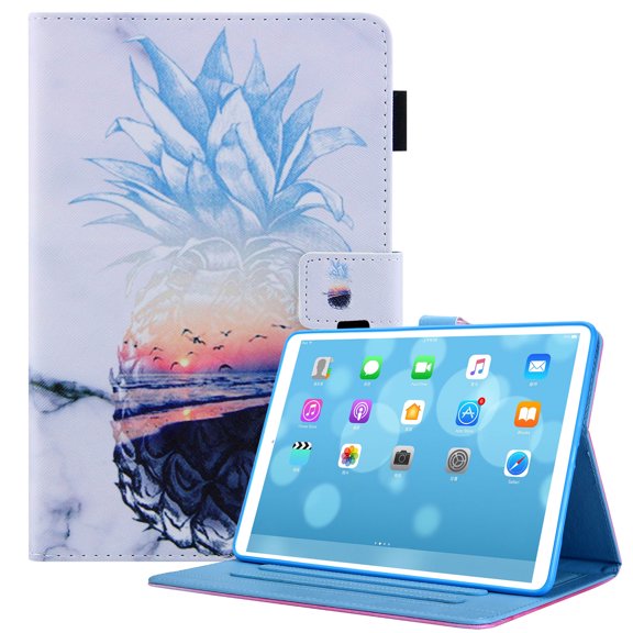 iPad Mini 6 2021 Case 8.3", iPad Mini 6th Gen Cover 2021, Allytech Cartoon Cute PU Leather Soft Rubber Shockproof Multi-Angle Viewing Kickstand Card/Pen Holder Smart Case, Sea Pineapple