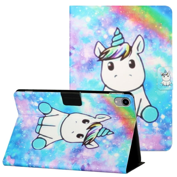 iPad Mini 6 Case, Mini 6th Gen Cover 2021(8.3"), Allytech PU Leather Smart Auto Sleep Wake Kickstand Card Slots Slim Soft TPU Rubber Inner Protective Case for iPad Mini 6 2021(8.3 inch), Cute Unicorn