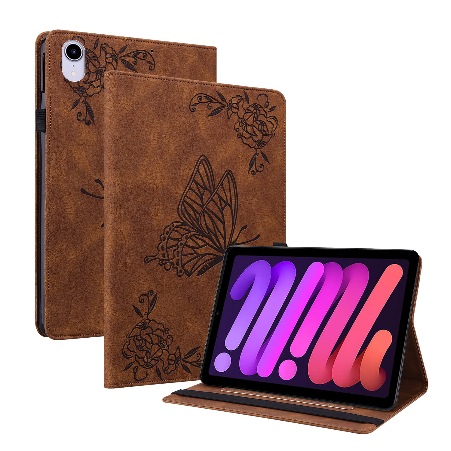 iPad Mini 6 Case 8.3, TECHCIRCLE Slim Folio Stand Butterfly