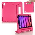 thumbnail image 1 of iPad Mini 6 Case for Kids (8.3-inch, 2021 Release) case, Shockproof, Silicone Rubber EVA Portable Handle Stand Protective Kids Cover Case for iPad Mini 6th Generation 8.3-inch, 2021, Rose, 1 of 5