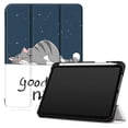 thumbnail image 1 of iPad Mini 6 Case with Pencil Holder, Allytech Folio PU Leather Anti-Scratch Viewing & Typing Stand Hard PC Shell with Soft Screen Protector Trifold Case for Apple iPad Mini 6 8.3" 2021, Sleepy Cat, 1 of 6