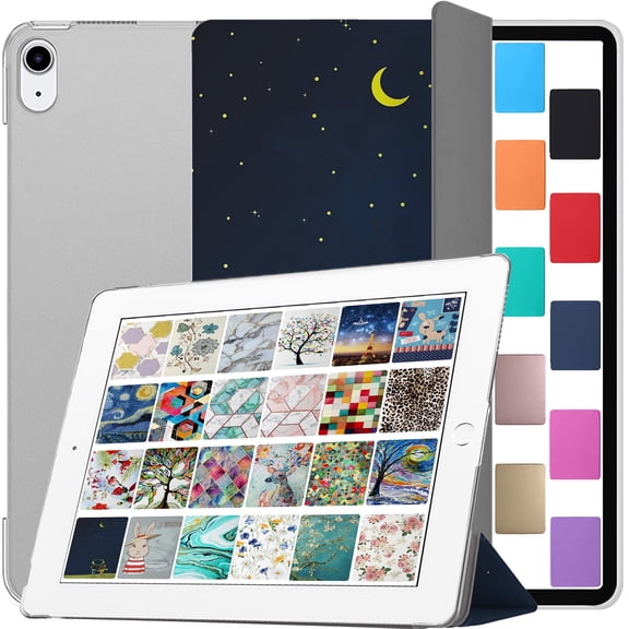 iPad Mini 6 Gen 2021 8.3 Inch [ Mini 6th Gen ] A2567&nbsp;A2568 A2569 MK7M3LL/A MLWL3LL/A MK7R3LL/A MK7P3LL/A MK7T3LL/A MLWR3LL/A PrintediPad Cover with Translucent Frosted Hard Back - Night Sky