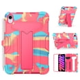 thumbnail image 1 of iPad Mini 6th Generation 2021 Cover with Pen Holder, Kidsproof Case for iPad Mini 6 2021, Allytech Rugged PC +TPU Anti-Scratch Horizontal and Vertical Kickstand Case for iPad Mini 6, Rainbow Rose, 1 of 4