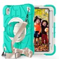 thumbnail image 1 of For iPad Mini 7th/6th Gen 8.3"(2024/2021) Case,Kids Friendly,With Rotatable Adjustable Hand Strap,Retractable Kickstand,Shoulder Strap,Shockproof Anti-fall Rugged Heavy Duty Case,Mint, 1 of 11
