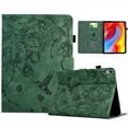 thumbnail image 1 of for iPad Mini 7th Gen 2024 8.3" Tablet Case, PU Leather Embossed Flower Pattern Cover with Multi-Angle Flip Stand & Card Slots Protective Cover for iPad Mini 6th Gen 2021 8.3" Case, Green, 1 of 6