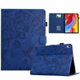 thumbnail image 1 of for iPad Mini 7th Gen 2024 8.3" Tablet Case, PU Leather Embossed Flower Pattern Cover with Multi-Angle Flip Stand & Card Slots Protective Cover for iPad Mini 6th Gen 2021 8.3" Case, Darkblue, 1 of 6