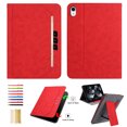 thumbnail image 1 of for iPad Mini 7th Gen 2024 Tablet Case with Card Slots, PU Leather Stand Folio Protective Cover, with Pencil Holder Wrist Strap Auto Wake/Sleep Full Body Case for iPad Mini 6th Gen 2021, Red, 1 of 10