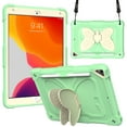 thumbnail image 1 of for iPad Mini 7th Gen 8.3" 2024 Kids Case with 3D Butterfly Stand & Pencil Holder, Tablet Case with Adjustable Shoulder Strap, Shockproof Protective Cover for iPad Mini 6th Gen 8.3" 2021, Green+Beige, 1 of 7