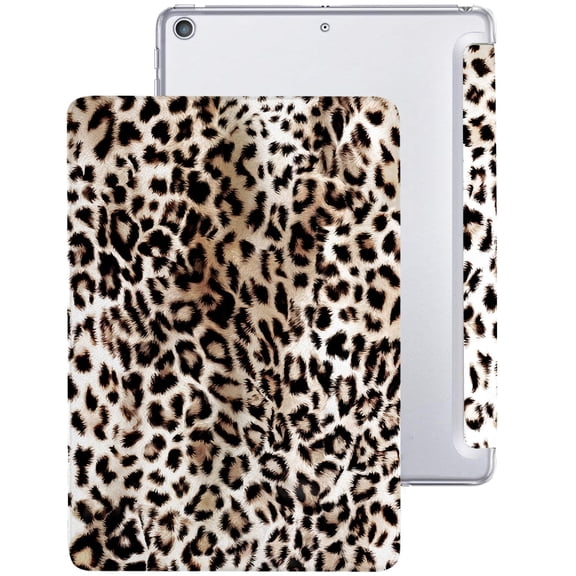 iPad Mini 8.3 Inch 6 Gen [ Mini 6th Generation 2021 ] A2567&nbsp;A2568 A2569 MK893LL/A MK8E3LL/A MK8C3LL/A Trifold Printed PC Lightweight Protective Clear Back Cover - Leopard
