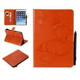 thumbnail image 1 of iPad Mini Case, Mini 2/3/4 Case, Allytech Embossed with Butterfly Series AUTO WAKE/SLEEP Folio Stand Wallet Case with Cards/Cash Holder for iPad Mini 1/ iPad Mini 2/ iPad Mini 3/ iPad Mini 4, Orange, 1 of 7
