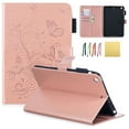 thumbnail image 1 of iPad Mini Case, iPad Mini 2/ Mini 3 Case, Allytech Emboss Butterfly PU Leather Cover Folio Flip Case Stand with Credit Card Slots for iPad Mini 1/ Mini 2/ Mini 3, Rosegold, 1 of 9