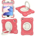 thumbnail image 1 of iPad Mini Case 5th/4th Generation,360° Rotating Multi-Functional Handle-Kickstand Shockproof Cover Silicone Rubber PC & Shoulder Strap & Pencil Holder for iPad Mini 5 / 4, Red, 1 of 10