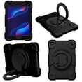 thumbnail image 1 of iPad Mini Case 5th/4th Generation,360° Rotating Multi-Functional Handle-Kickstand Shockproof Cover Silicone Rubber PC & Shoulder Strap & Pencil Holder for iPad Mini 5 / 4, Black, 1 of 10