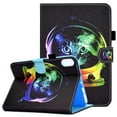 thumbnail image 1 of iPad Mini Case for Mini 6th Generation 2021(8.3 inch), Allytech Smart Cover with Auto Sleep Wake Protective Shell Multi-Angle Viewing Stand Case for iPad Mini 6(Model:A2567/A2568/A2569), Space Cat, 1 of 7