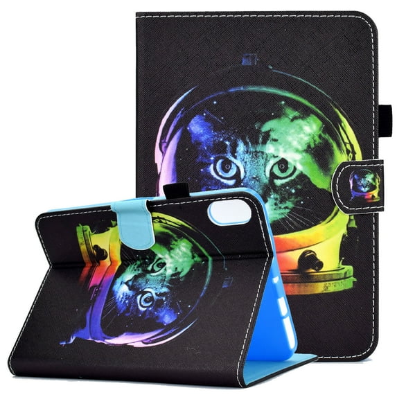 iPad Mini Case for Mini 6th Generation 2021(8.3 inch), Allytech Smart Cover with Auto Sleep Wake Protective Shell Multi-Angle Viewing Stand Case for iPad Mini 6(Model:A2567/A2568/A2569), Space Cat