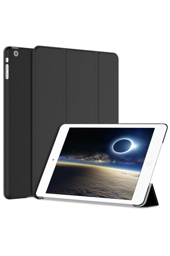 iPad Mini Case, SuprJETech® Gold 2 Serial Apple iPad Mini and the New iPad Mini 1/2/3 All Models Slim-Fit Folio Smart Case Cover with Auto Sleep/Wake Feature (Black)