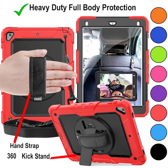 iPad PRO 10.5 Air 3 [ PRO 10.5 Inch Air 3rd Gen ] A1701 A1709 A1852 A2152 A2123 A2153 A2154 MUUL2LL/A MUUK2LL/A Built-in Kick Stand Heavy Duty Rugged Case - Red