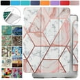 thumbnail image 1 of iPad PRO 10.5 Inch 2017 Air 10.5 3rd Gen 2019 [ Air 3 ] A1701 A2152 A2123 MQF12LL/A MQEY2LL/A MQF22LL/A MQF02LL/A Magnetic Dual Angle Stand with Honeycomb Pattern Printed Cover - Marble Pink, 1 of 8