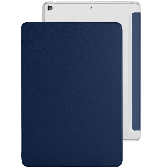 iPad PRO 11 2nd 2020 3rd 2021 4th 2022 A2228 A2068 A2230 MY232LL/A MY252LL/A MY332LL/A MY342LL/A Trifold PC Lightweight Smart PU Leather Protective Hard Back Cover - Navy Blue
