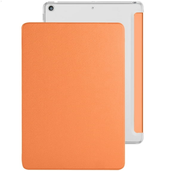 iPad PRO 11 2nd 2020 3rd 2021 4th 2022 A2228 A2068 A2230 MY232LL/A MY252LL/A MY332LL/A MY342LL/A Trifold PC Lightweight Smart PU Leather Protective Hard Back Cover - Orange