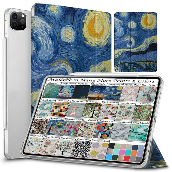 iPad PRO 11 3rd Gen 2021 Cover A2377 A2459 A2301 A2460 MHQR3LL/A MHQT3LL/A MHQW3LL/A MHQX3LL/A MHQU3LL/A MHQV3LL/A MHMT3LL/A MHMU3LL/A MHMV3LL/A MHMW3LL/A MHMX3LL/A MHMY3LL/A MU192LL/A Starry Night