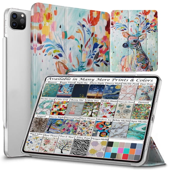 iPad PRO 11 3rd Gen 2021 Cover A2377 A2459 A2301 A2460 MHQR3LL/A MHQT3LL/A MHQW3LL/A MHQX3LL/A MHQU3LL/A MHQV3LL/A MHMT3LL/A MHMU3LL/A MHMV3LL/A MHMW3LL/A MHMX3LL/A MHMY3LL/A MU192LL/A Deer Print