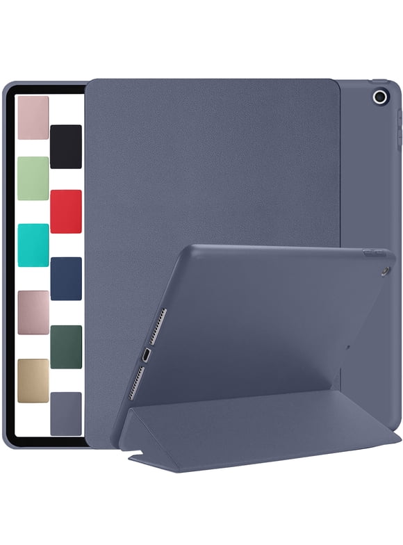 iPad PRO 11 Inch 2020 2 Gen 2021 3 Gen 2022 4 Gen A2228 A2068 A2230 MY232LL/A MXDC2LL/A MXDE2LL/A MXDG2LL/A MY252LL/A MXDF2LL/A MXDH2LL/A with Soft Silicone Back and Flip Stand Cover - Purple