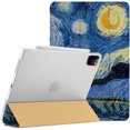 thumbnail image 1 of iPad PRO 11 Inch 2nd 3rd 4th Gen A2228 A2068 A2230 A2231 MY232LL/A MXDC2LL/A MXDE2LL/A Trifold Printed Hard Smart PC Transparent Back Cover - Starry Night, 1 of 4
