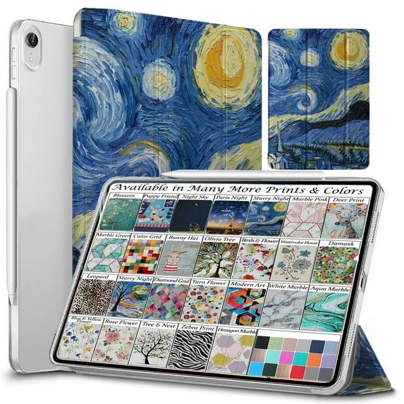 iPad PRO 12.9" 3rd Gen 2018 Cover A1876 A2014 A1983 MTEL2LL/A MTEM2LL/A MTFN2LL/A MTFL2LL/A MTFP2LL/A MTFQ2LL/A MTHN2LL/A MTHU2LL/A MTJA2LL/A MTJ02LL/A MTJH2LL/A MTJN2LL/A MTFT2LL/A Starry Night