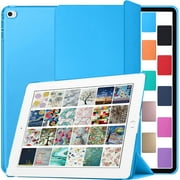iPad PRO 1st Gen 2015 12.9 Inch [ 1 Gen ] A1652 A1584 ML0H2LL/A ML0G2LL/A ML0N2LL/A ML0Q2LL/A ML0R2LL/A ML0V2LL/A ML0U2LL/AiPad Cover with Translucent Frosted Hard Back - Blue
