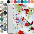 thumbnail image 1 of iPad PRO 9.7 Inch [ PRO 9.7 2016 ] A1673 A1674 A1675 MLPX2LL/A MLPW2LL/A MLPY2LL/A MLYJ2LL/A Trifold Printed Slim Adjustable Stand Feature Case with TPU Heat Dissipation Back - Birds & Flowers, 1 of 8