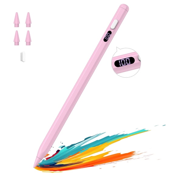 TIMOVO Pencil for iPad 2018-2025, Stylus Pen Compatible with Apple iPad 11/10/9/8/7/6/A16, Mini 7/6/5, Air M3/M2 11"/13"/5/4/3, Pro M4 13"/12.9"/11", Fast Charging, Pink