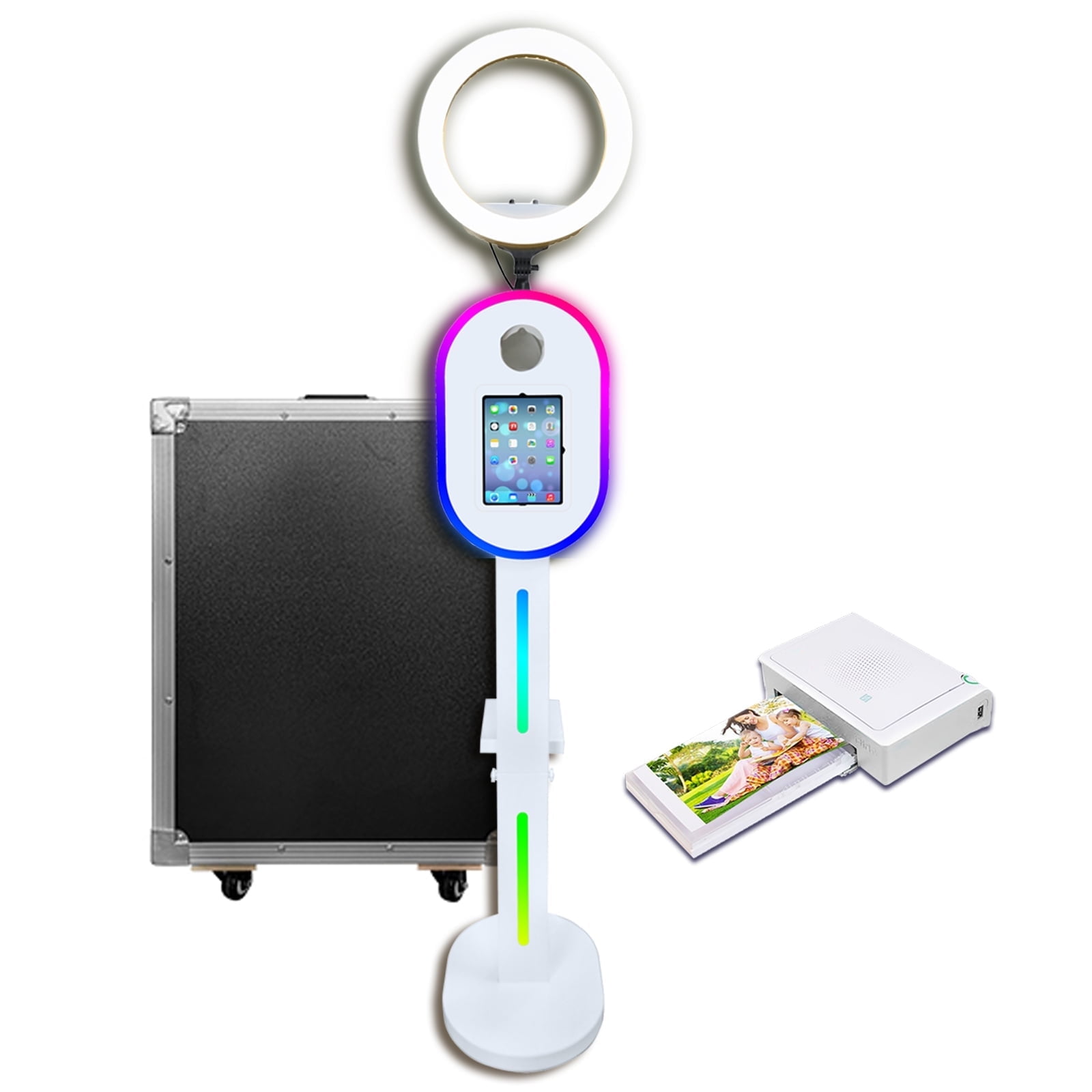 iPad PhotoBooth Stand Selfie Machine With Ring Light for 10.2/11/12.9 inch iPad for Party Wedding
