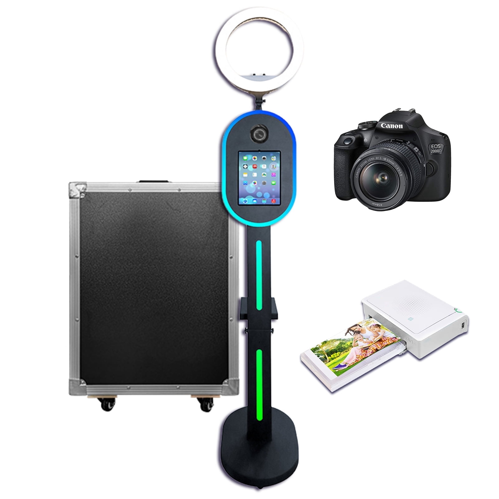iPad PhotoBooth Stand Selfie Machine With Ring Light for 10.2/11/12.9 inch iPad for Party Wedding