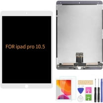 for iPad Pro 10.5" 2017 A1701 A1709 LCD Display Touch Screen Assembly Replacement Parts, Tablet Front Panel & LCD Screen Repair,with Free Tool Set   Screen Protector (White)