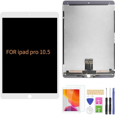 for iPad Pro 10.5" 2017 A1701 A1709 LCD Display Touch Screen Assembly Replacement Parts, Tablet Front Panel & LCD Screen Repair,with Free Tool Set + Screen Protector (White)