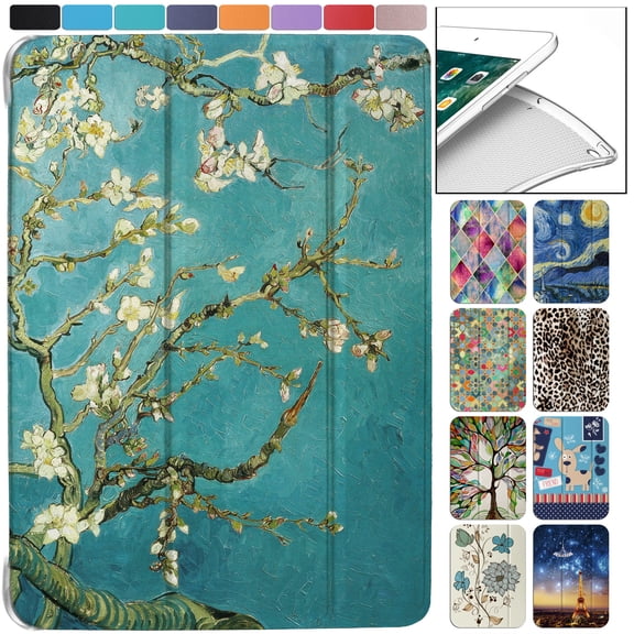 iPad Pro 10.5 2017 Inch Air 3 [ Air 3rd 2019 ] Generation A2152 A2123 A2153 MUUL2LL/A MUUK2LL/A MUUJ2LL/A MUUT2LL/A Lightweight Smart Adjustable Stand Feature Printed Sleek design Flip Case - Blossom