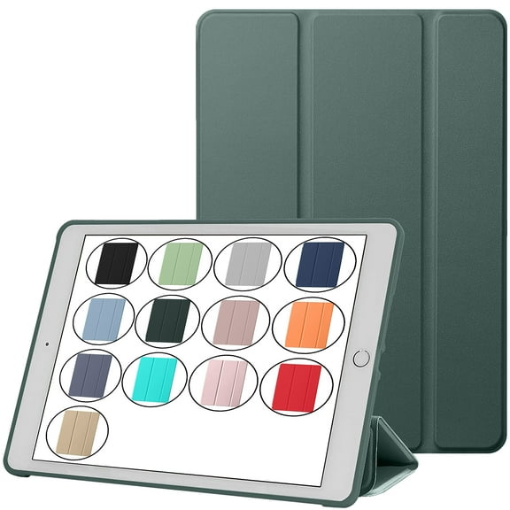 iPad Pro 10.5 Inch Air 3 [ Air 3rd 2019 ] Generation A1701 A2152 A2123 MUUL2LL/A MUUK2LL/A MUUJ2LL/A MUUT2LL/A MUUR2LL/A Ultra Slim Smart Auto Sleep/Wake with Honeycomb TPU Back Cover - Dark Green
