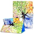 thumbnail image 1 of iPad Pro 11" 2020 Case, Allytech PU Leather Corner Protection Auto Sleep Wake Cards Slots Folio Shockproof Multi Angle Viewing Stand Case Cover for Apple iPad Pro 11 2nd Generation, Colorful Tree, 1 of 8