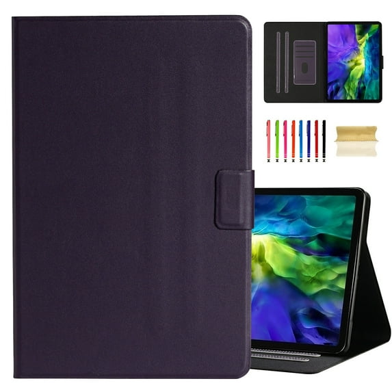 iPad Pro 11 2020 Case, iPad Pro 11 inch 2nd Generation Case, Dteck Slim Fit PU Leather Magnetic Flip Case Buitl-in Card Slots Auto Wake Sleep Cover,Deep Purple
