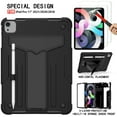 thumbnail image 1 of iPad Pro 11 (2021 / 2020 / 2018) Case with 2PCS Tempered Glass Screen Protector - Epicgadget protective Cover with Kickstand, Pencil Holder + Tempered Glass Film for iPad Pro 11-inch (Black/Black), 1 of 5