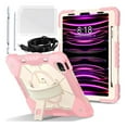 thumbnail image 1 of for iPad Pro 11 (2022/2021/2020/2018) Case with Screen Protector/Shoulder Strap/Wrist Handle Grip/Rotating Stand/Stylus Pencil Holder, Rugged Armor Silicone Cover Drop/Shock Proof Kids, 1 of 9